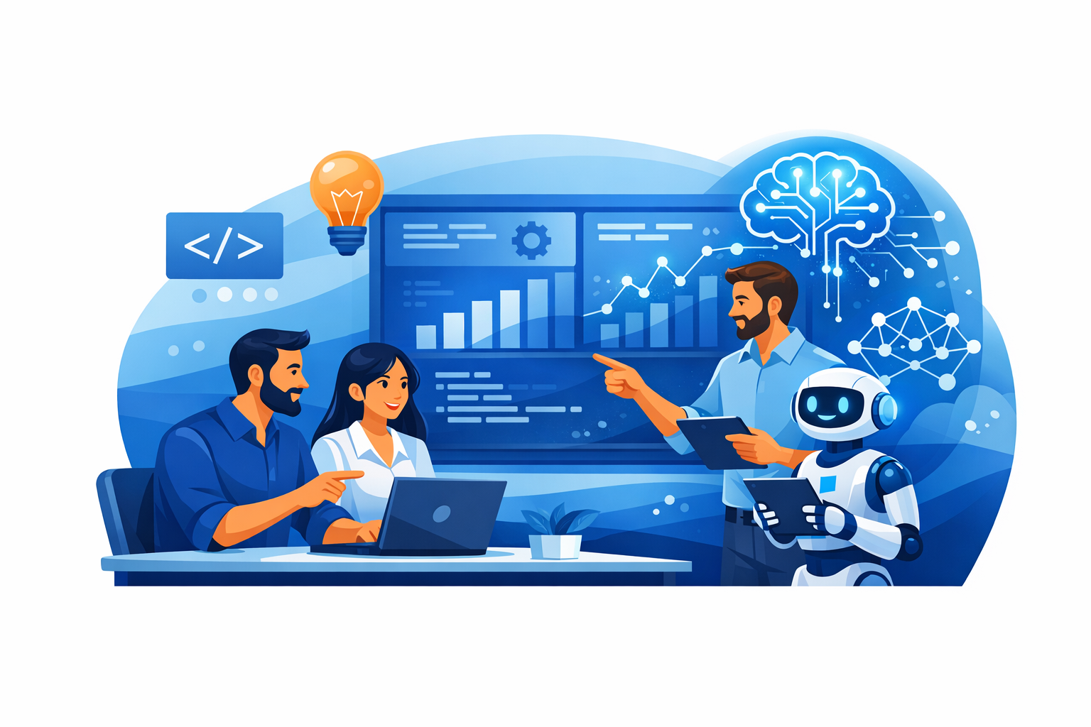 Equipo Ozen trabajando en tecnología